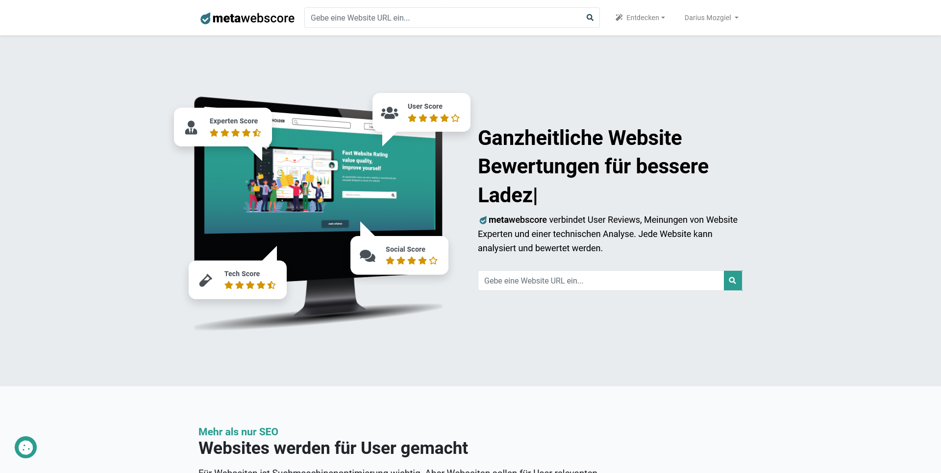 Website User Bewertung zu metawebscore.de