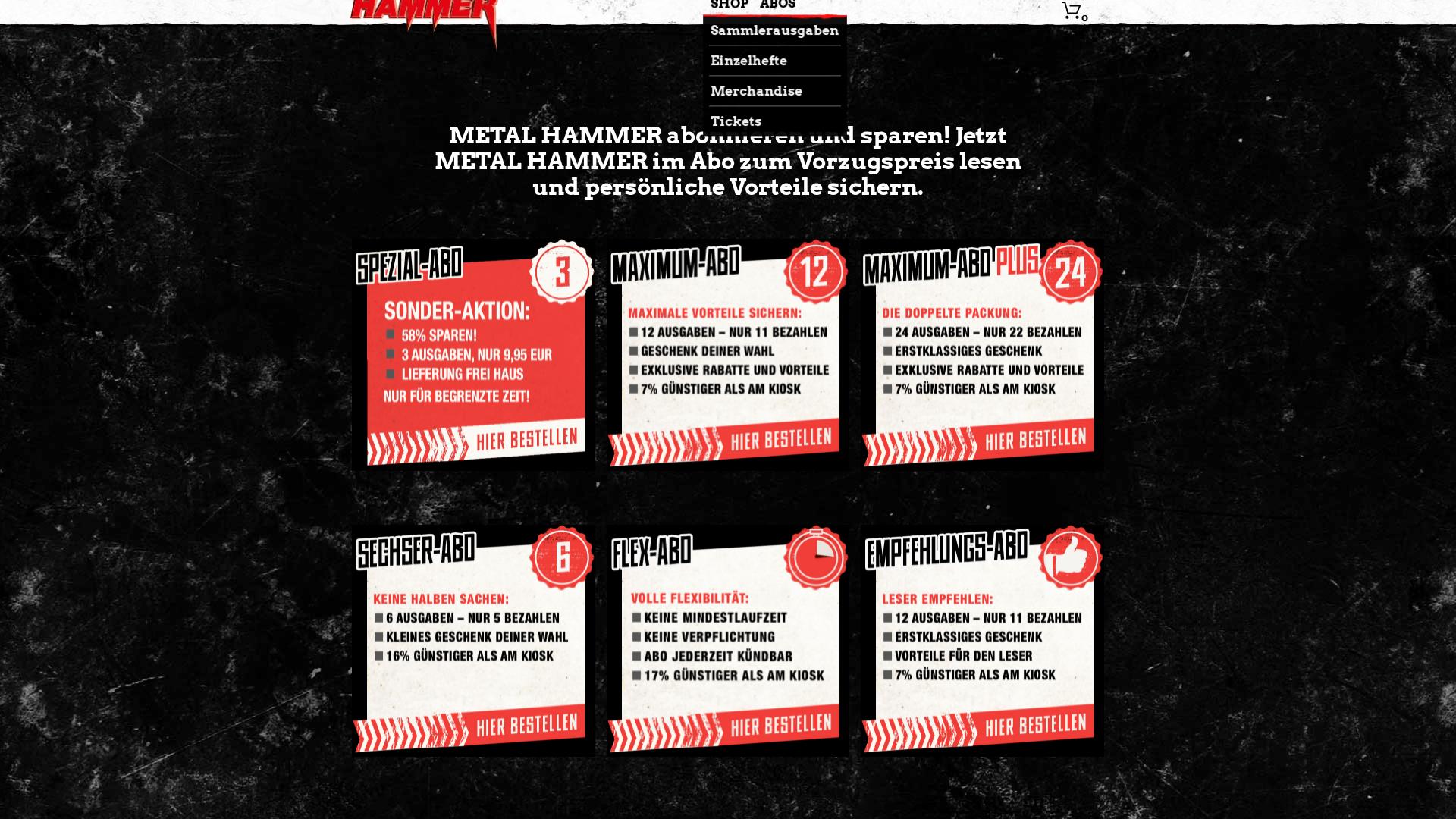 Website User Bewertung zu abo.metal-hammer.de