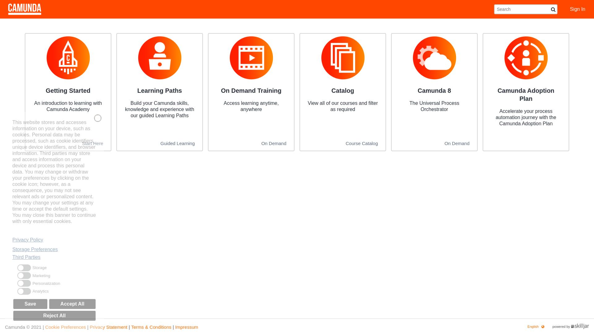 Website User Bewertung zu academy.camunda.com
