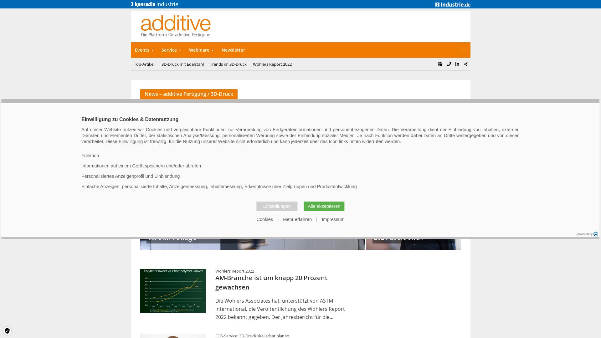 Website User Bewertung zu additive.industrie.de