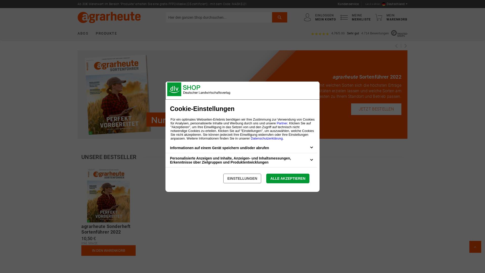 Website User Bewertung zu agrarheute.dlv-shop.de