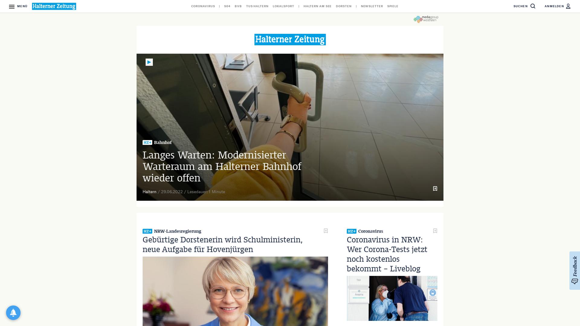 Website User Bewertung zu aktion.halternerzeitung.de