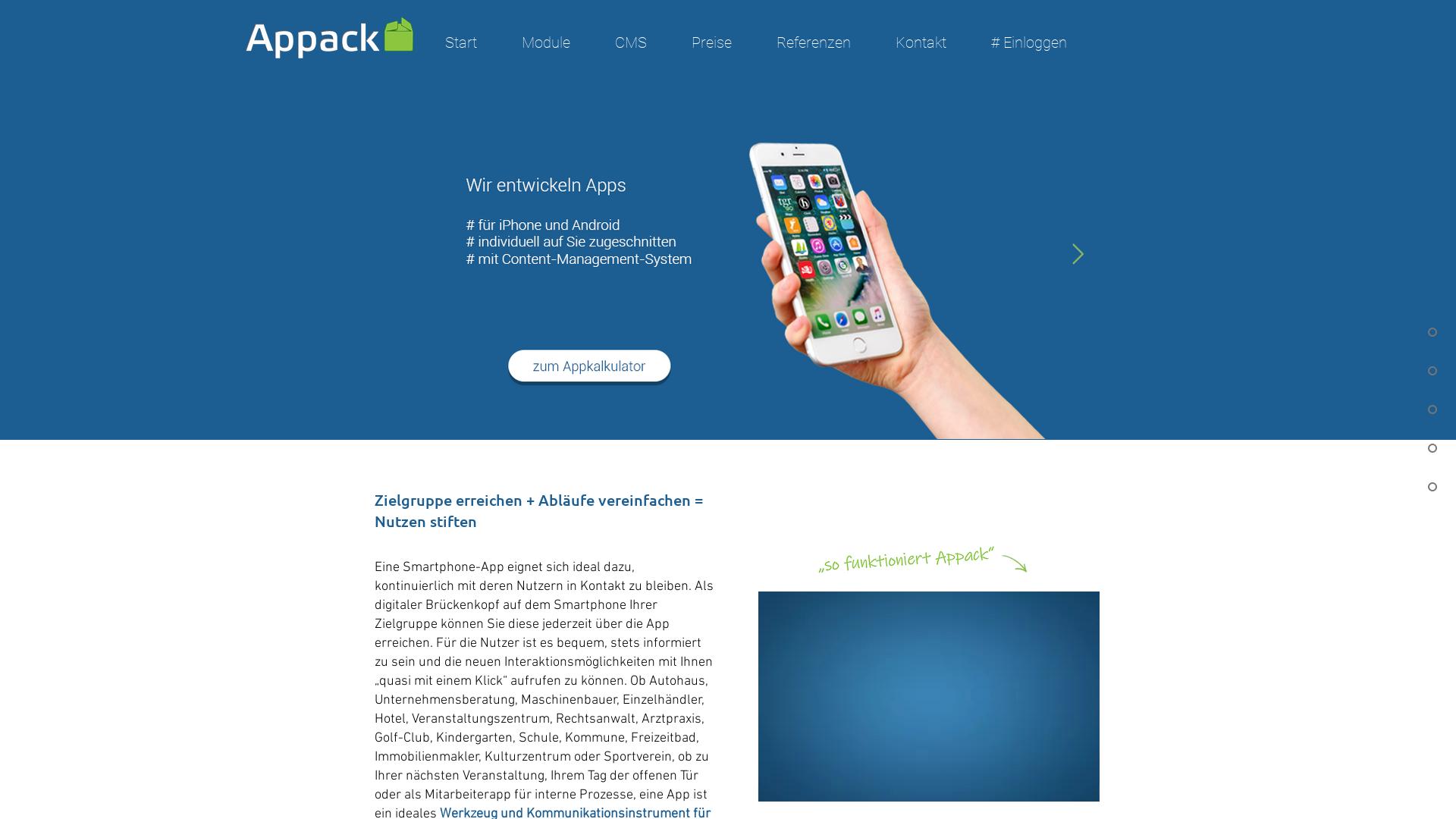 Website User Bewertung zu appack.de