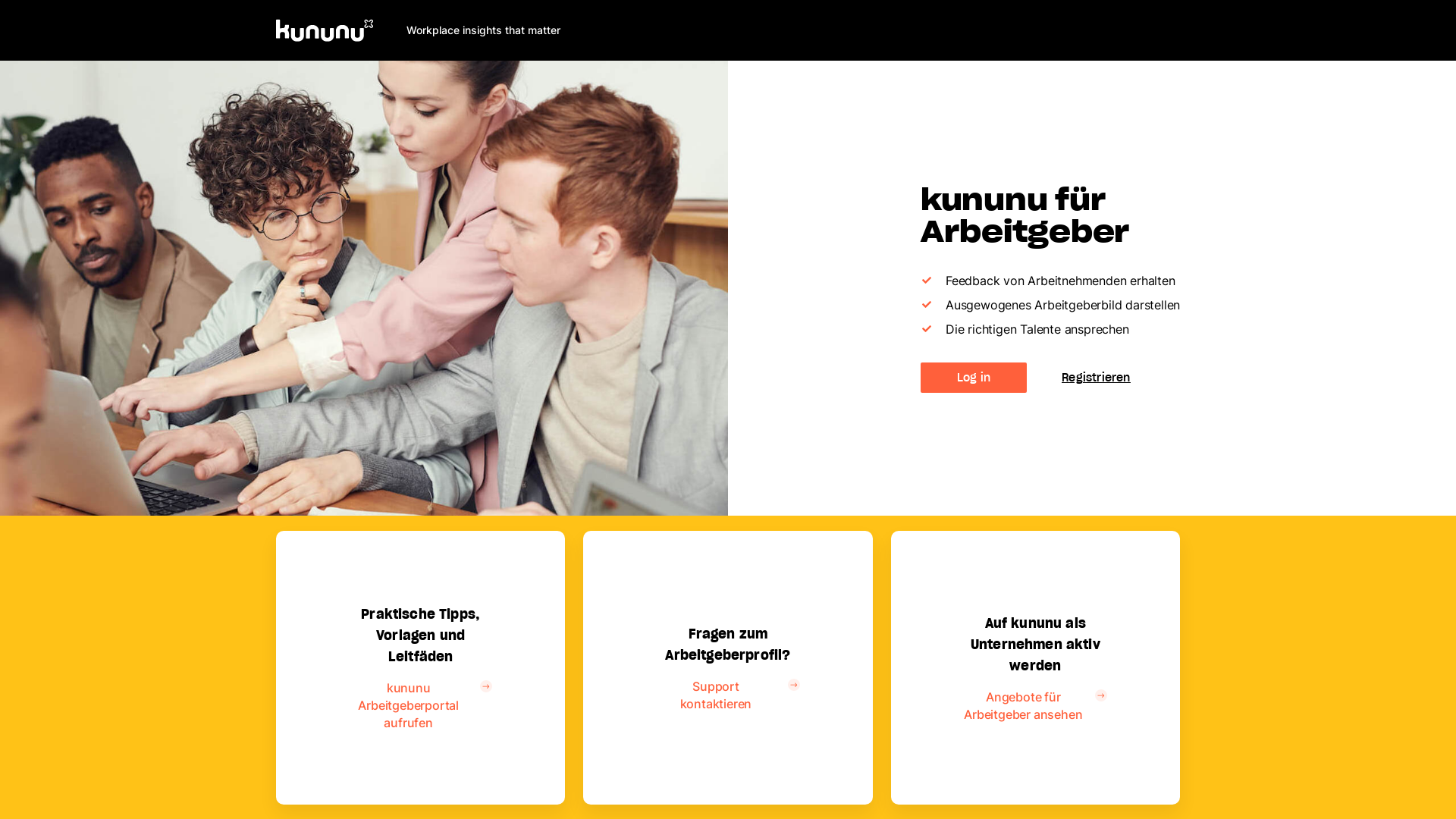Website User Bewertung zu arbeitgeber.kununu.com