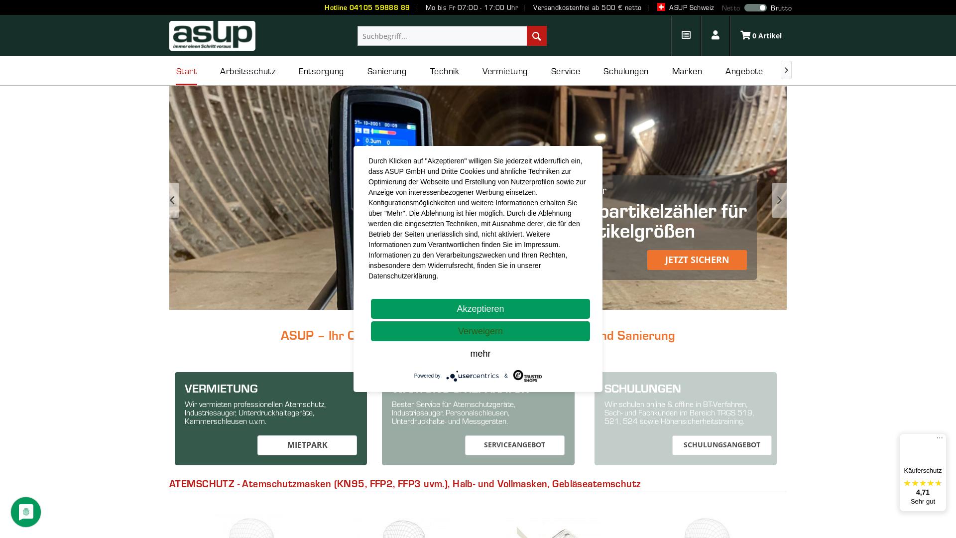 Website User Bewertung zu asup.info