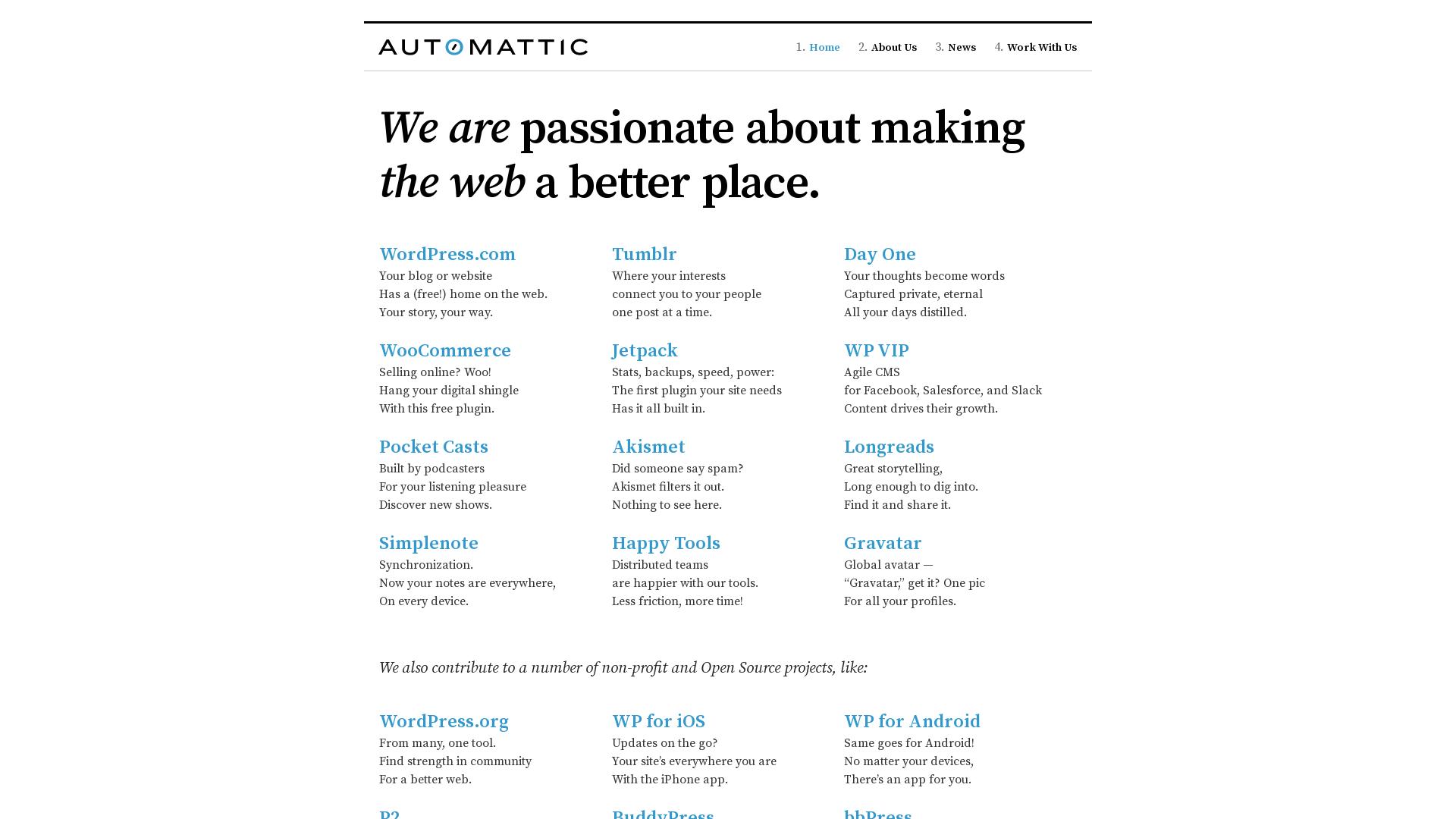Website User Bewertung zu automattic.com