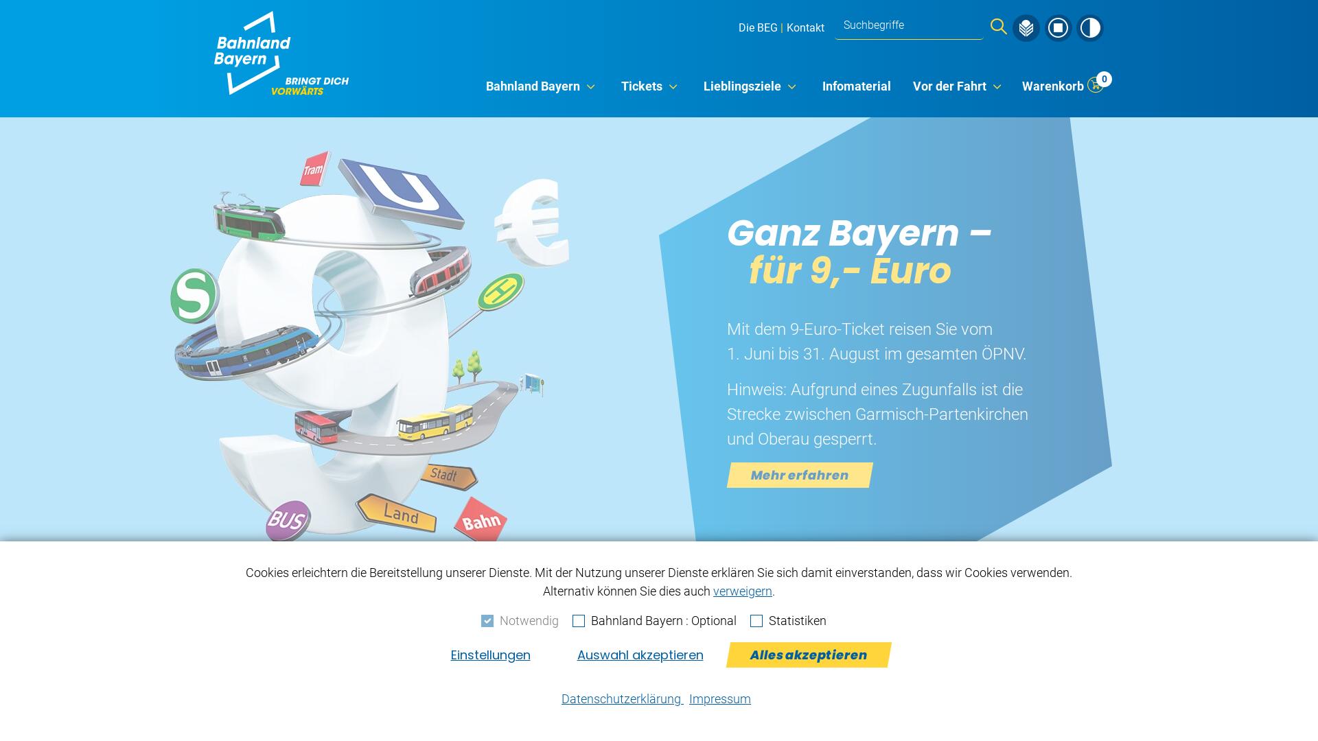 Website User Bewertung zu bahnland-bayern.de