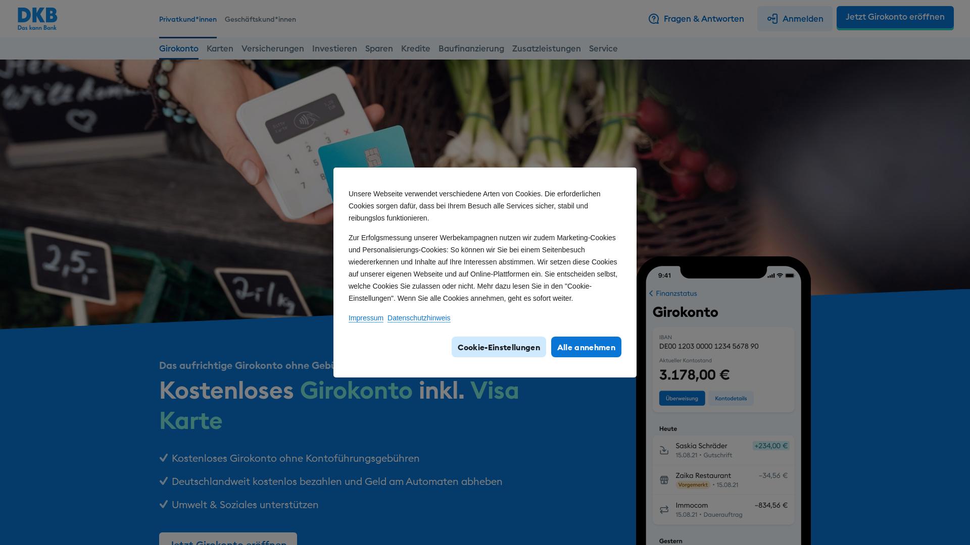 Website User Bewertung zu bank.dkb.de