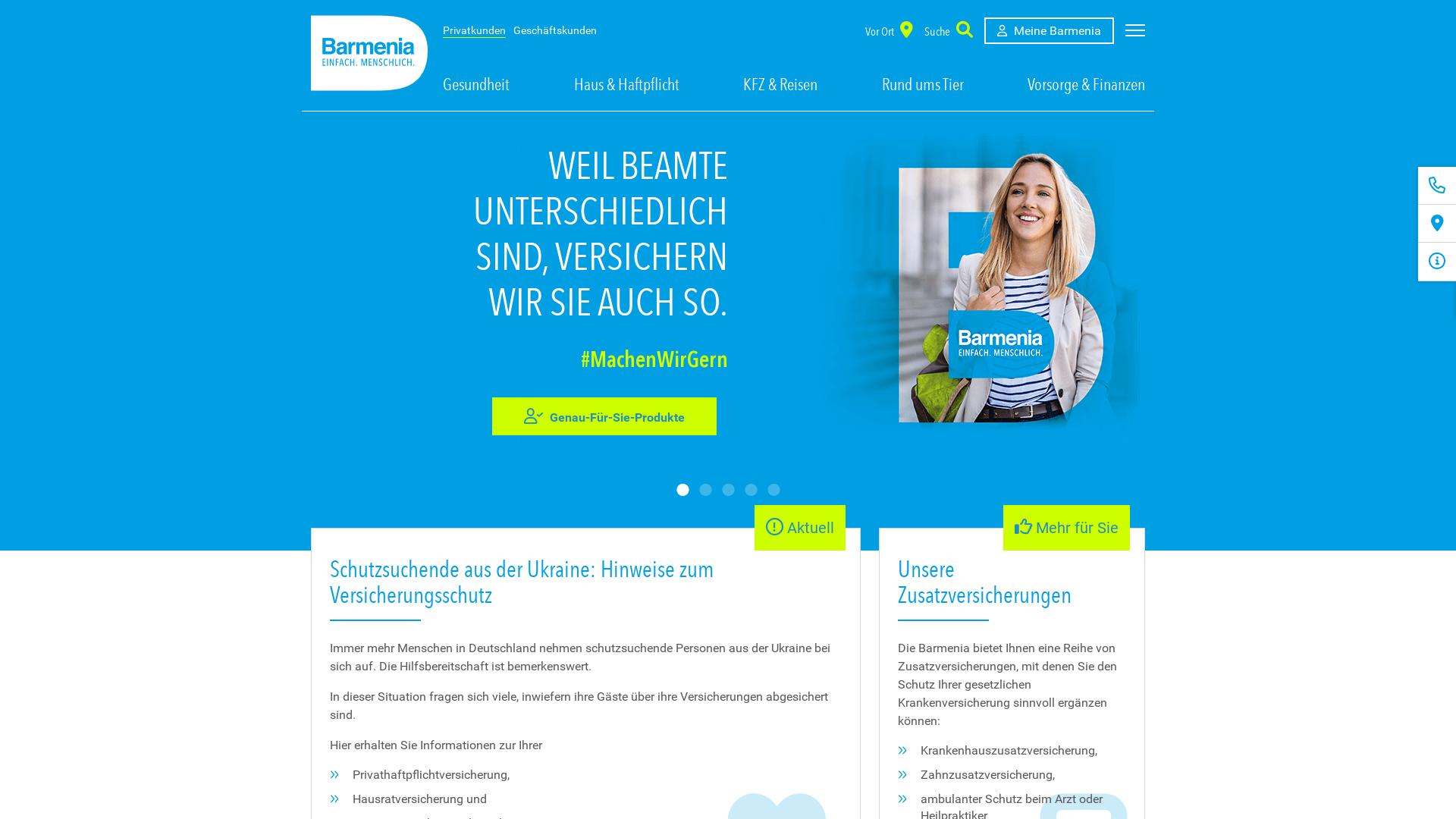 Website User Bewertung zu barmenia.de