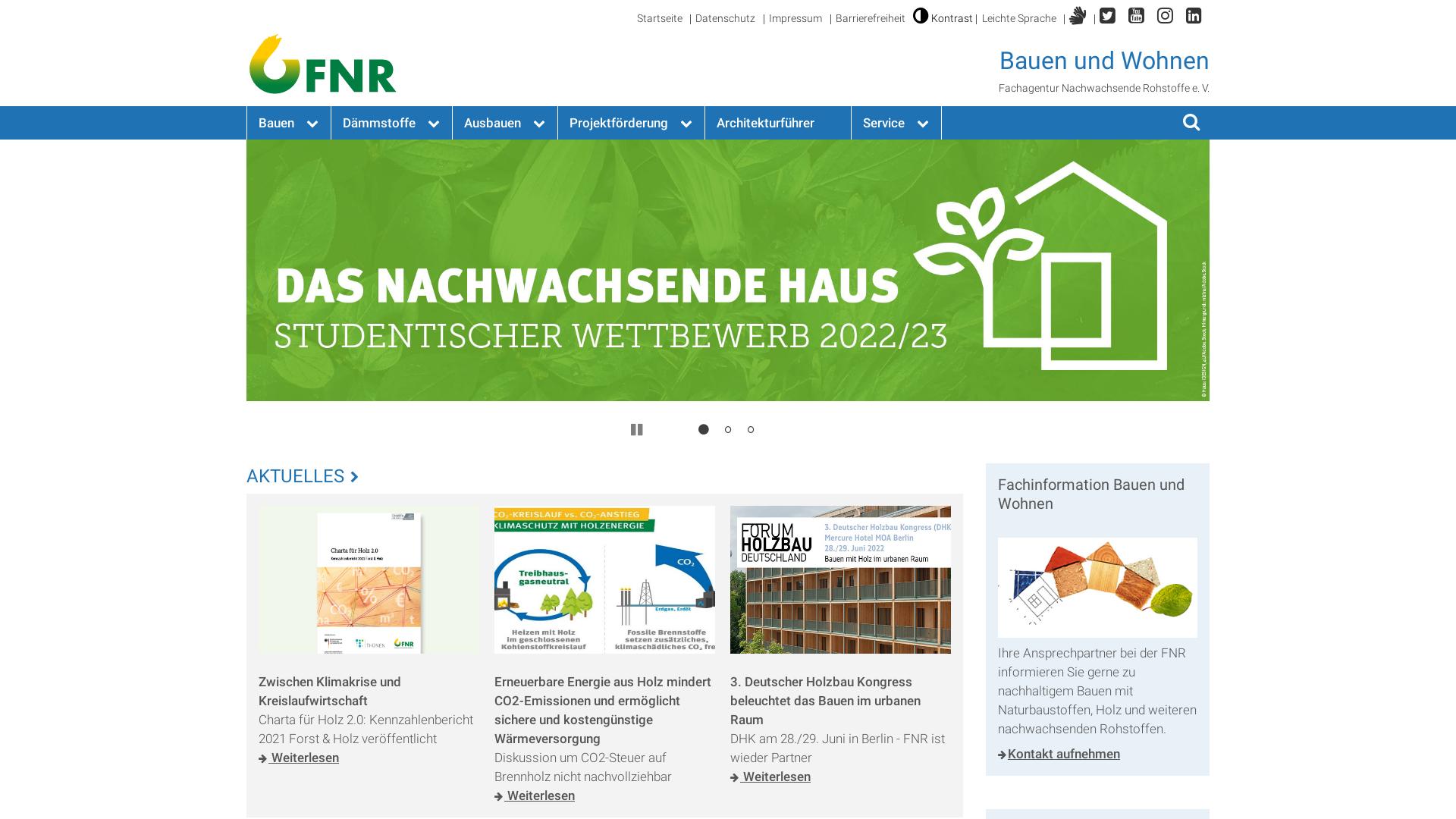 Website User Bewertung zu baustoffe.fnr.de
