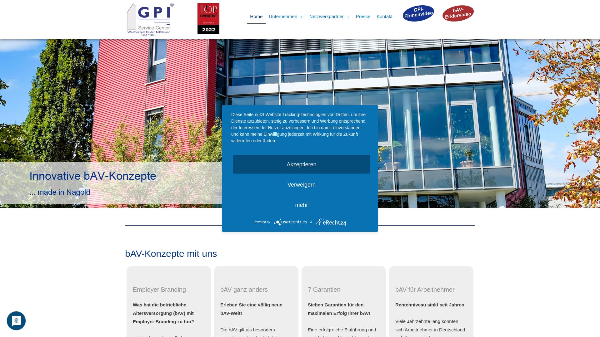 Website User Bewertung zu bav-konkret.de