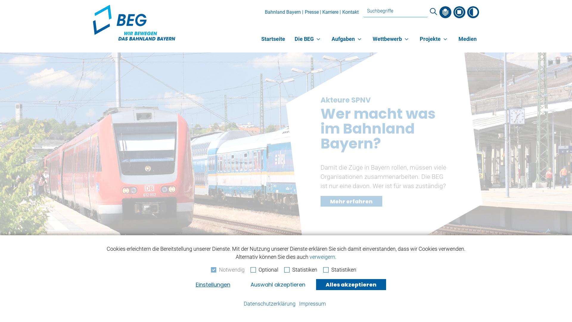 Website User Bewertung zu beg.bahnland-bayern.de