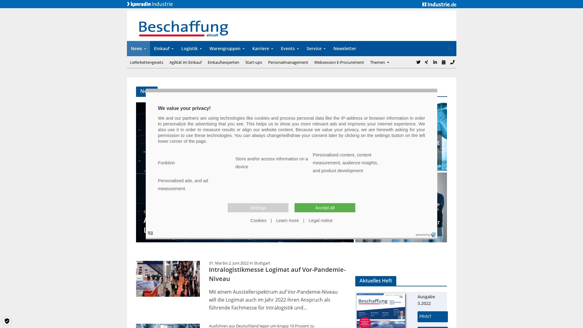 Website User Bewertung zu beschaffung-aktuell.industrie.de