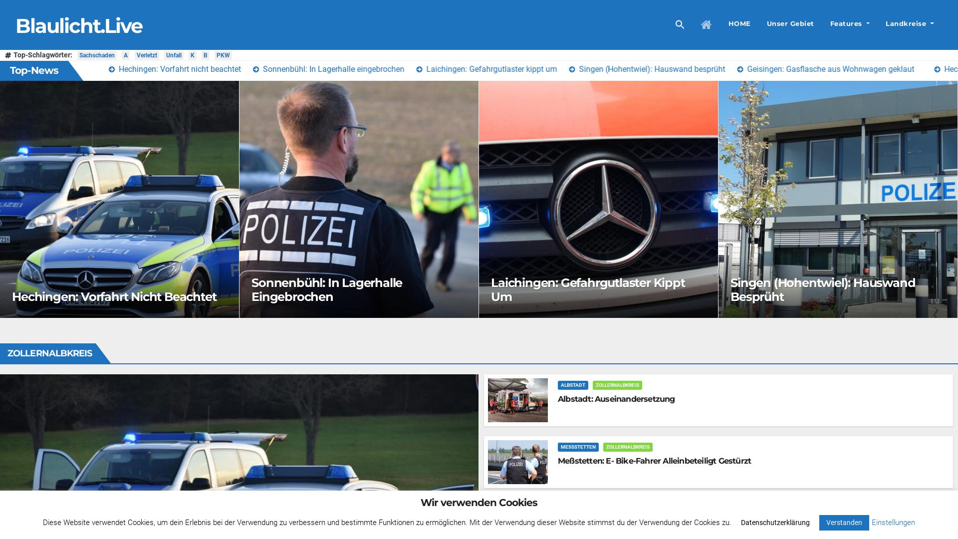 Website User Bewertung zu blaulichtlive.de