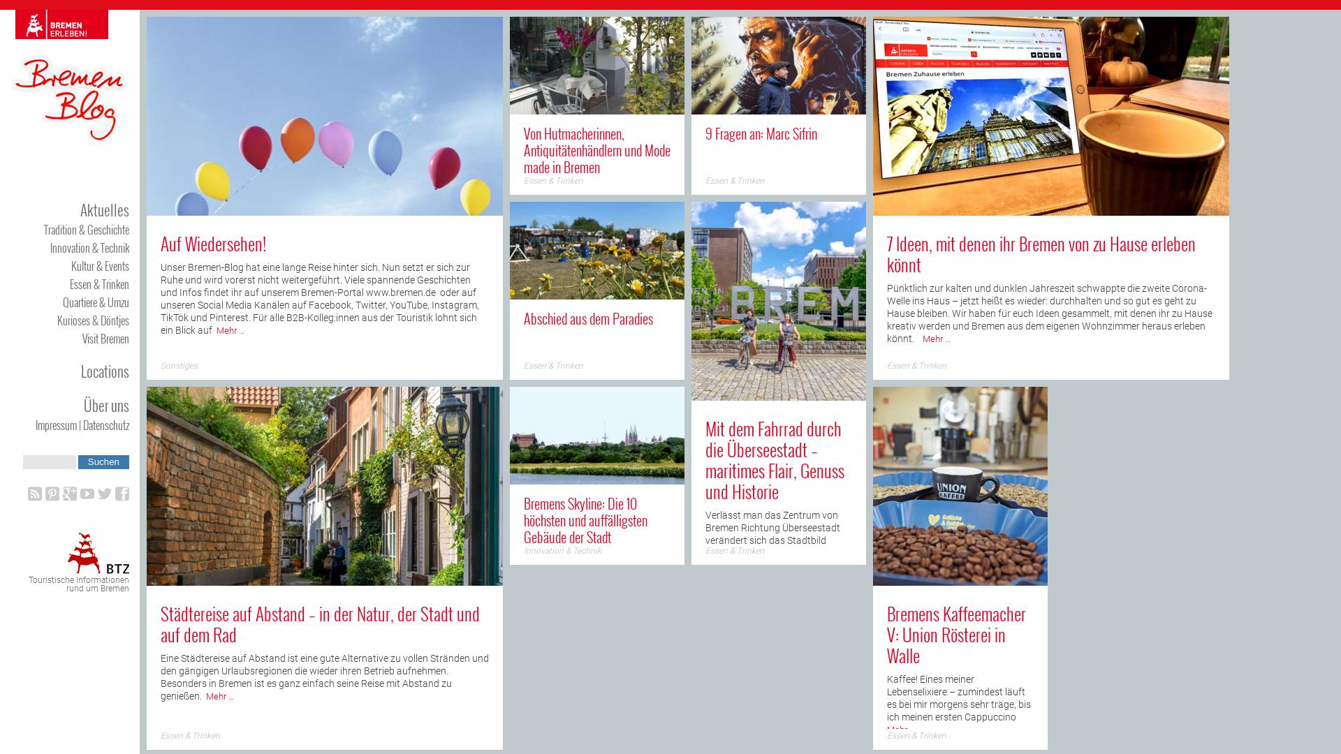 Website User Bewertung zu blog.bremen-tourismus.de