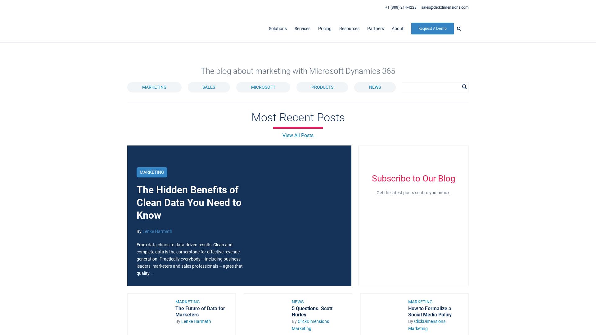 Website User Bewertung zu blog.clickdimensions.com