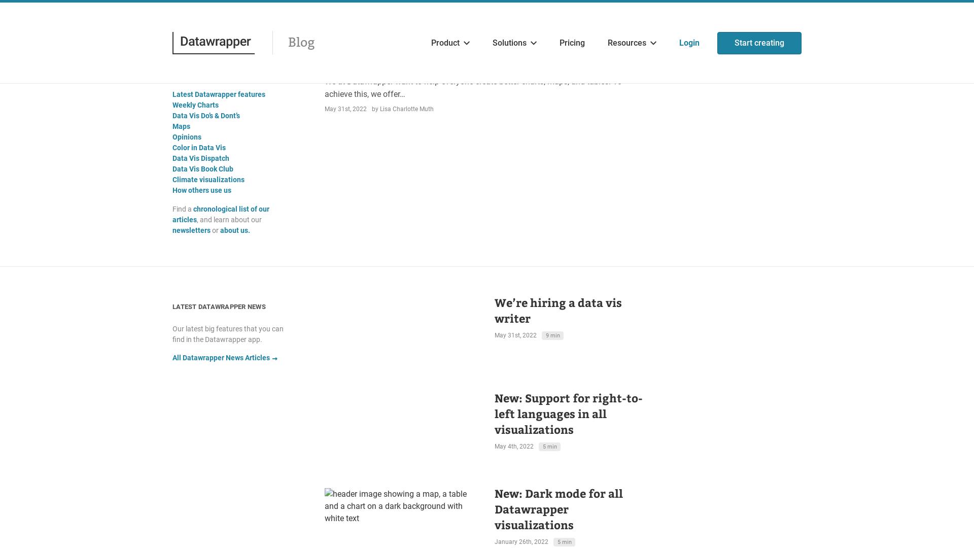 Website User Bewertung zu blog.datawrapper.de