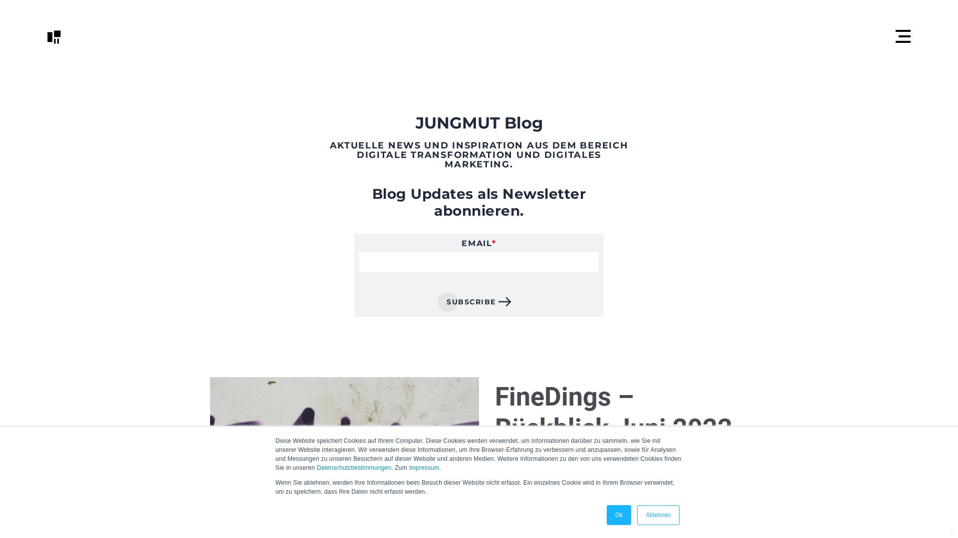 Website User Bewertung zu blog.jungmut.com