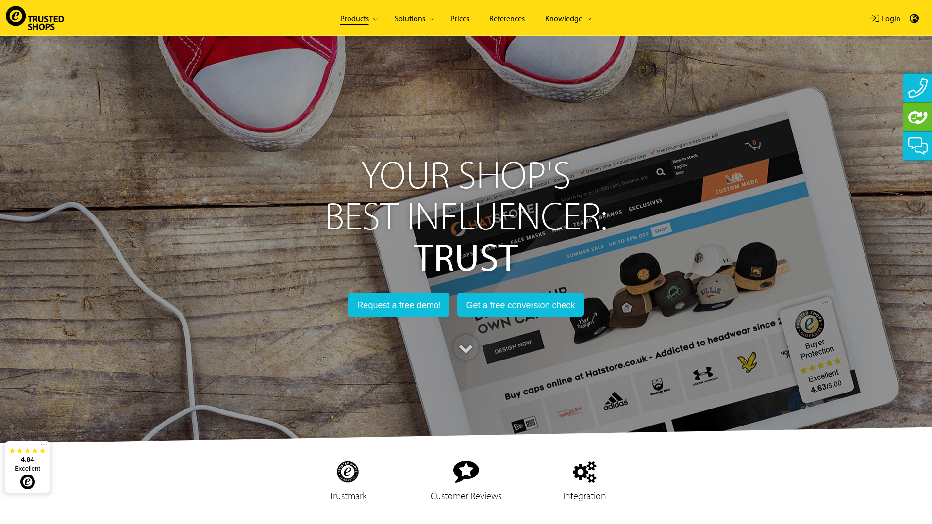 Website User Bewertung zu business.trustedshops.com