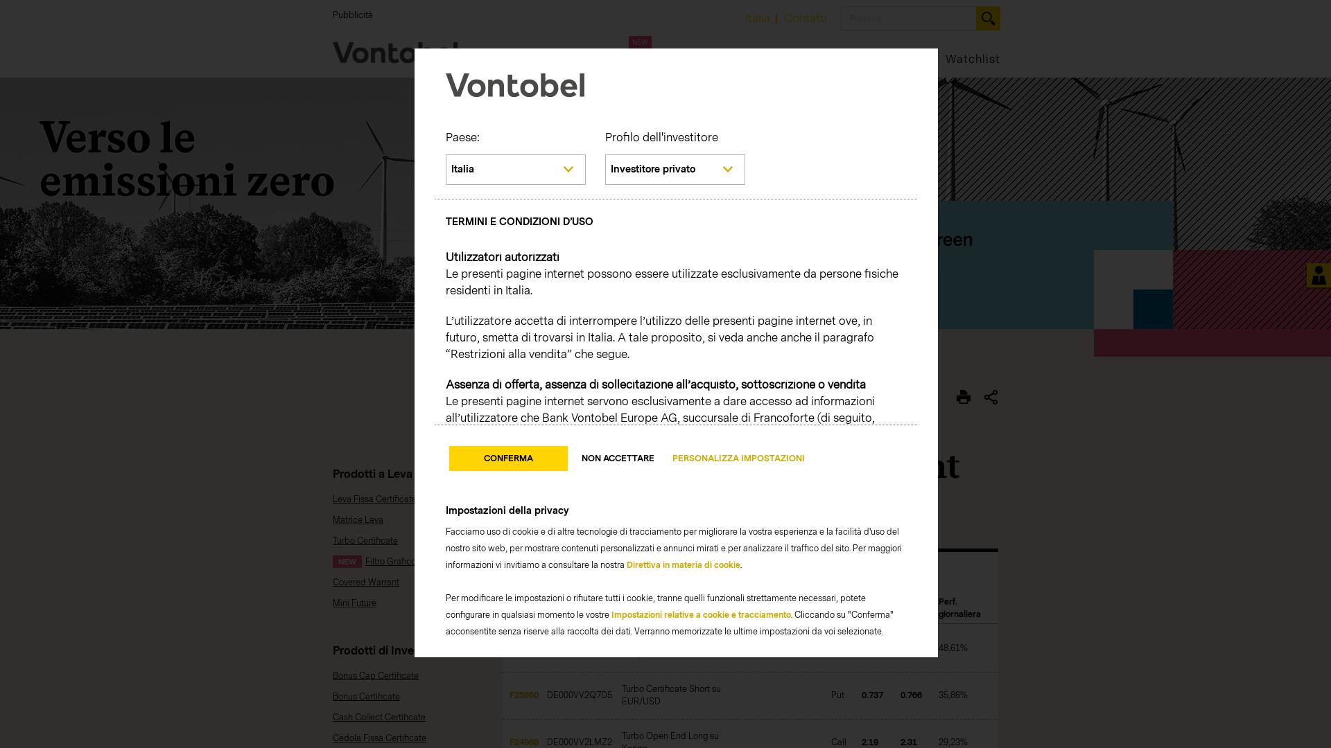 Website User Bewertung zu certificati.vontobel.com