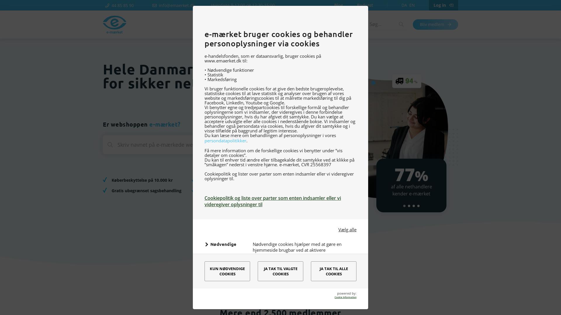 Website User Bewertung zu certifikat.emaerket.dk