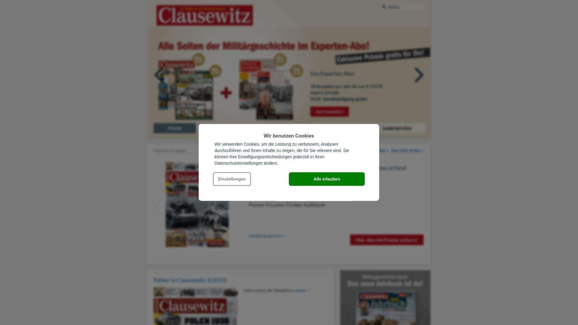 Website User Bewertung zu clausewitz-magazin.de