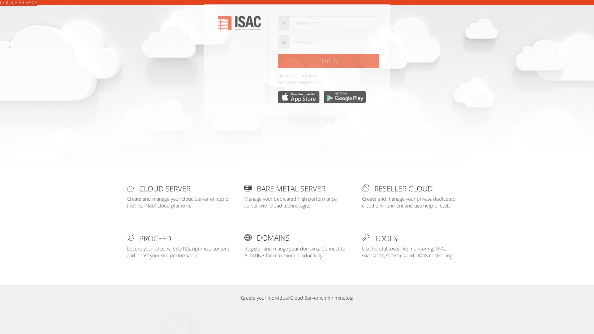 Website User Bewertung zu cloud.isac.de