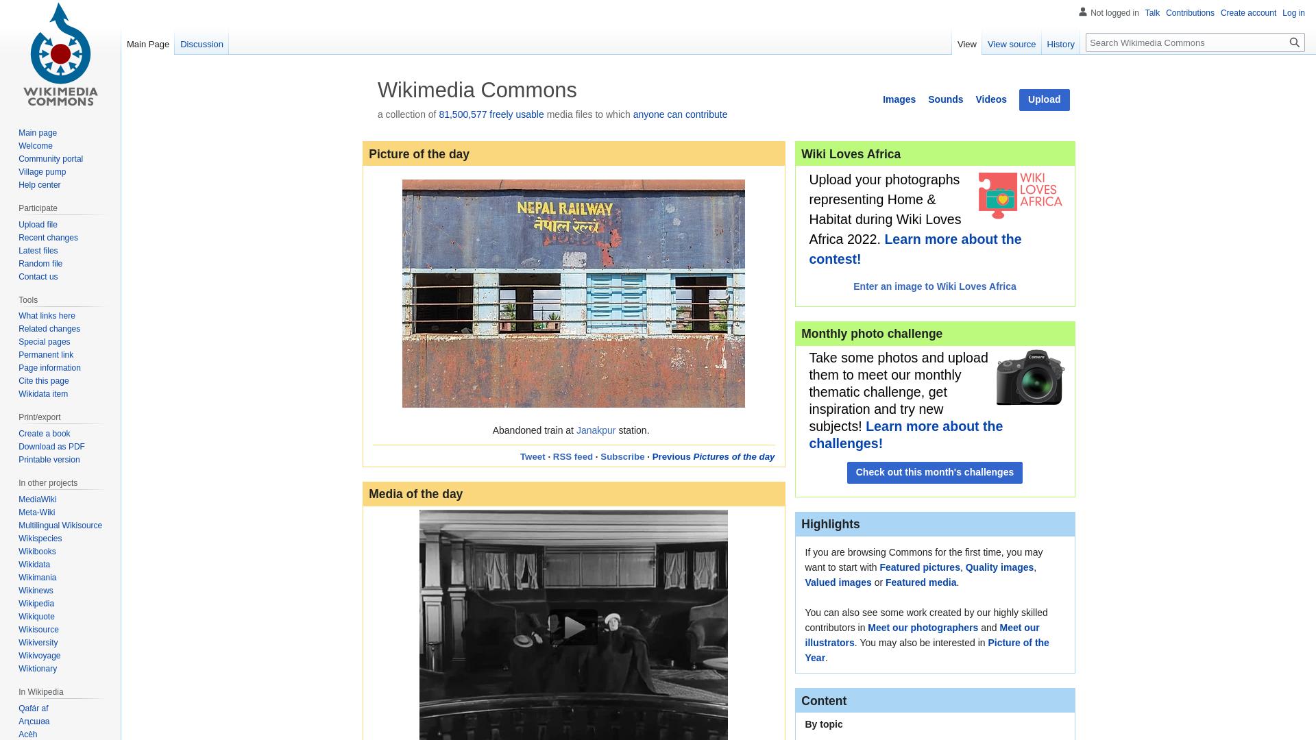 Website User Bewertung zu commons.wikimedia.org