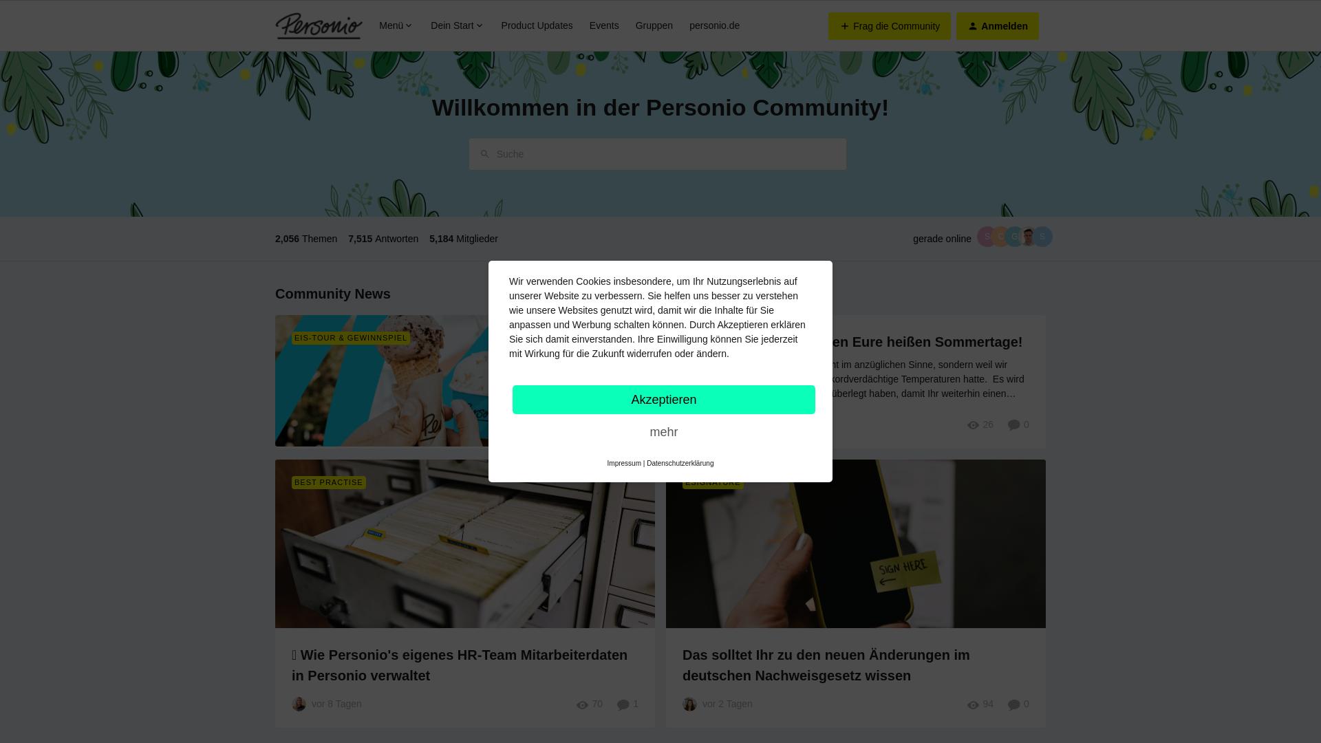 Website User Bewertung zu community.personio.de