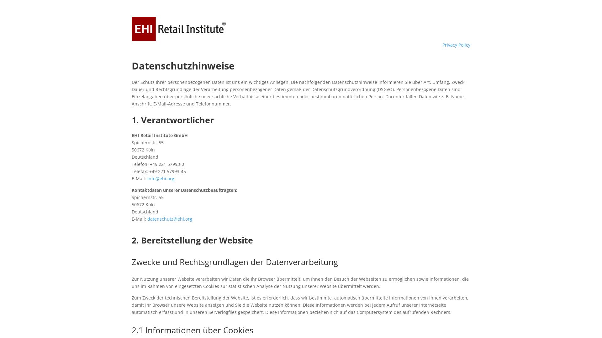 Website User Bewertung zu datenschutz.ehi.de