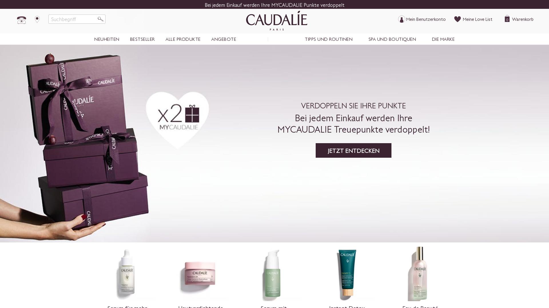 Website User Bewertung zu de.caudalie.com