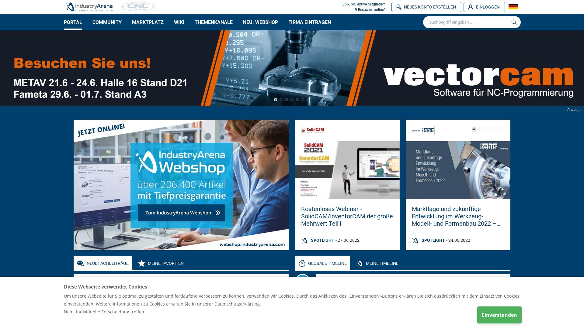 Website User Bewertung zu de.industryarena.com