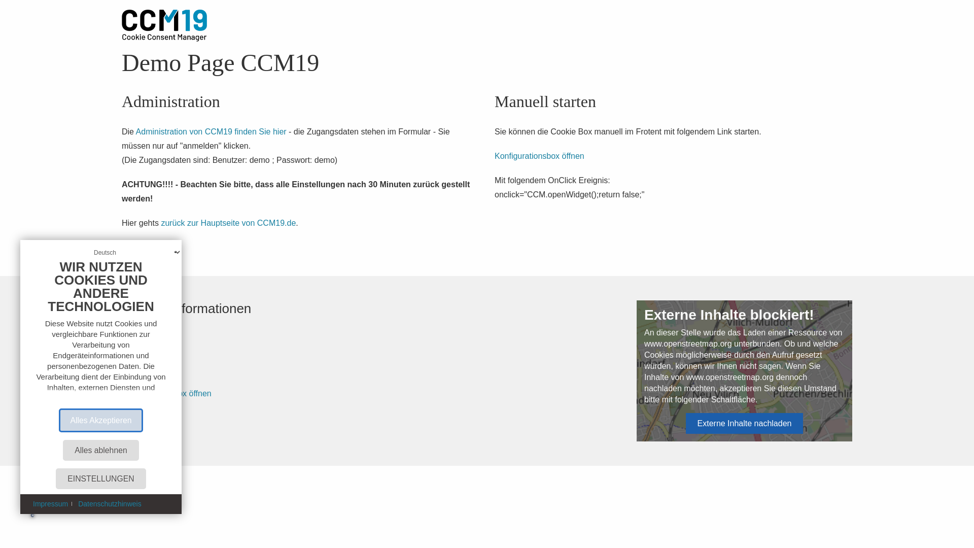 Website User Bewertung zu demo.ccm19.de