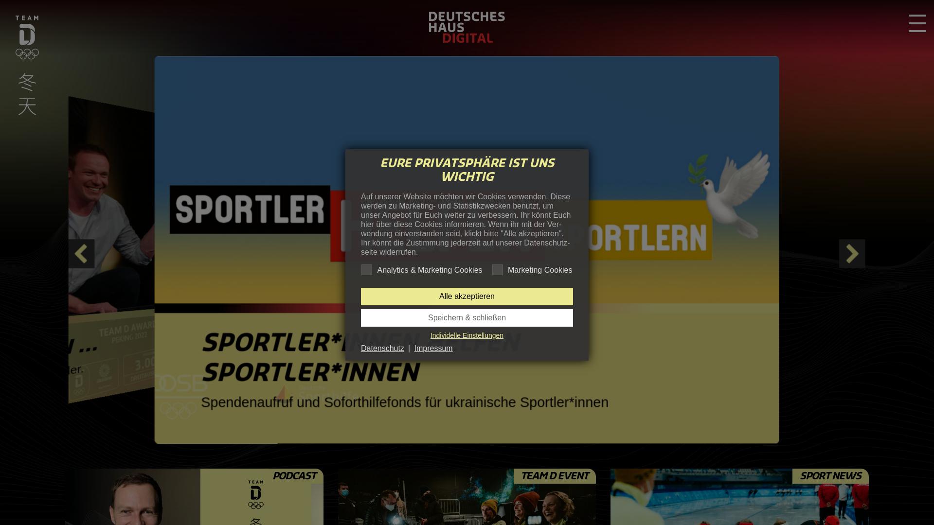 Website User Bewertung zu deutscheshaus.teamdeutschland.de