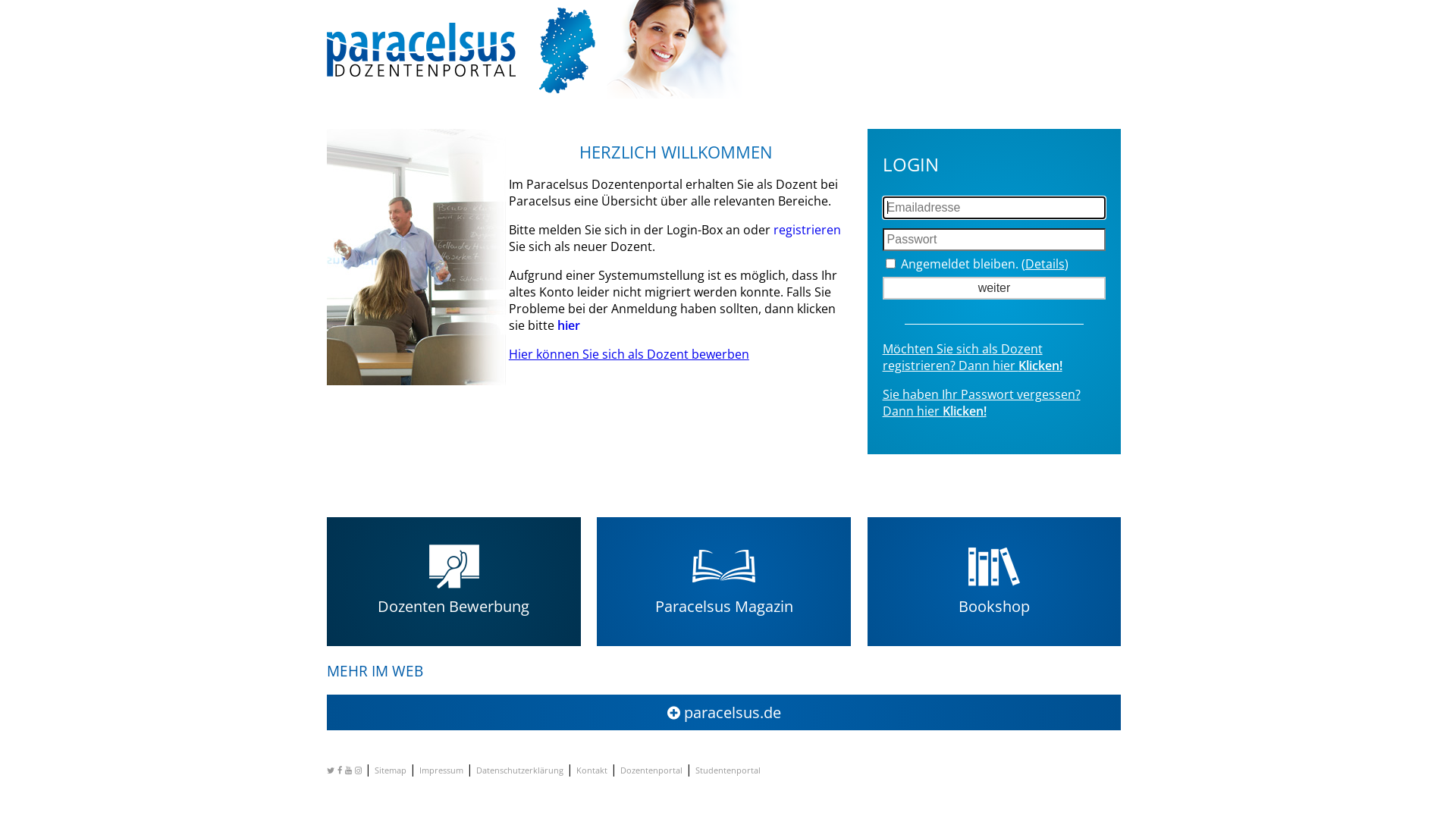 Website User Bewertung zu dozent.paracelsus.de