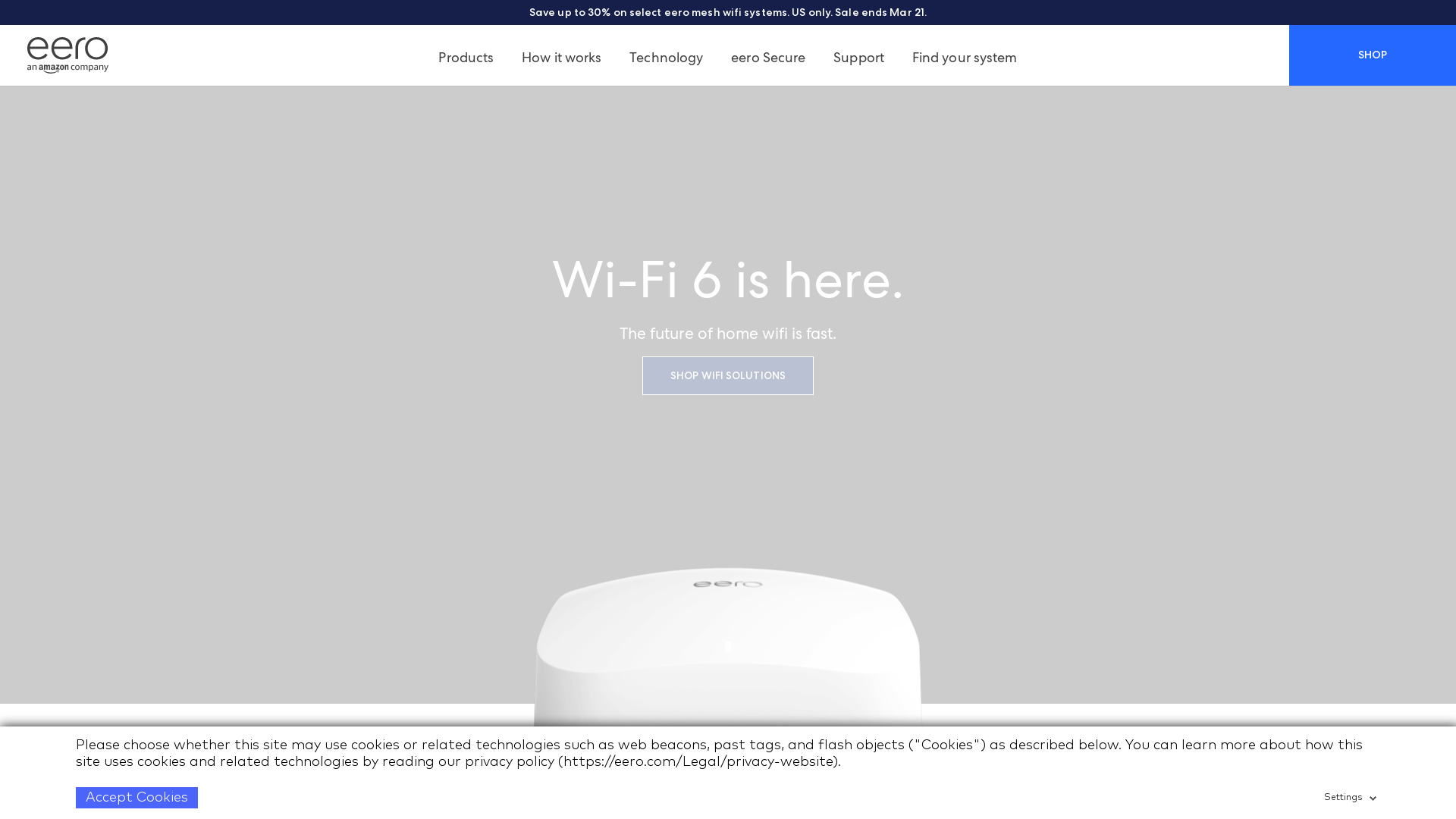 Website User Bewertung zu eero.com