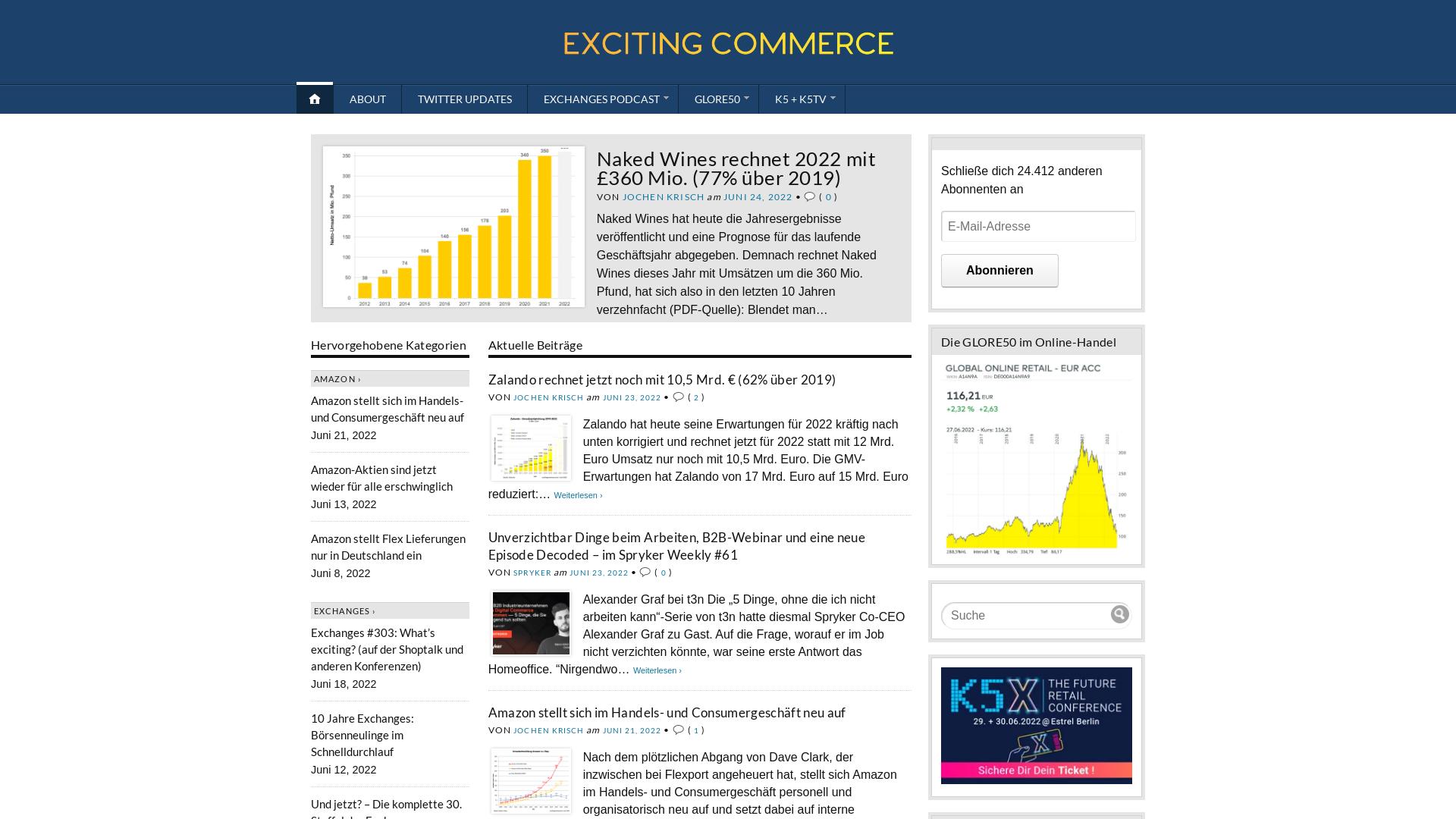 Website User Bewertung zu excitingcommerce.de