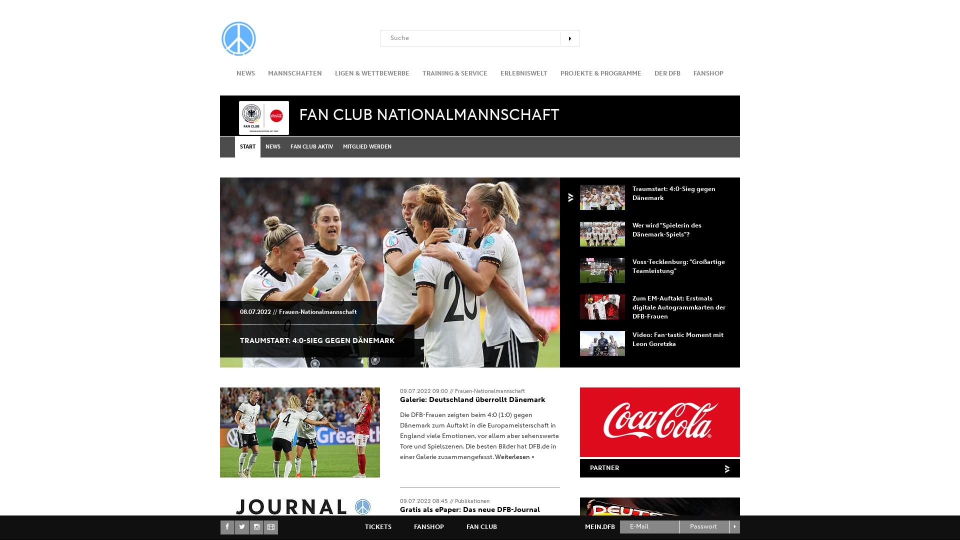 Website User Bewertung zu fanclub.dfb.de