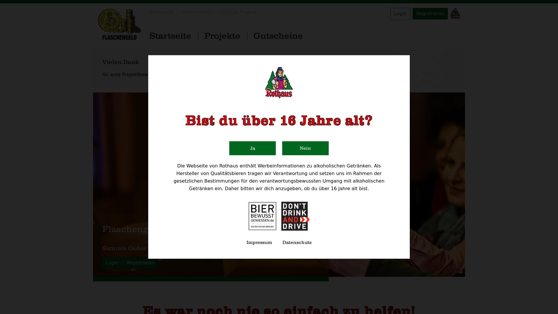 Website User Bewertung zu flaschengeld.de