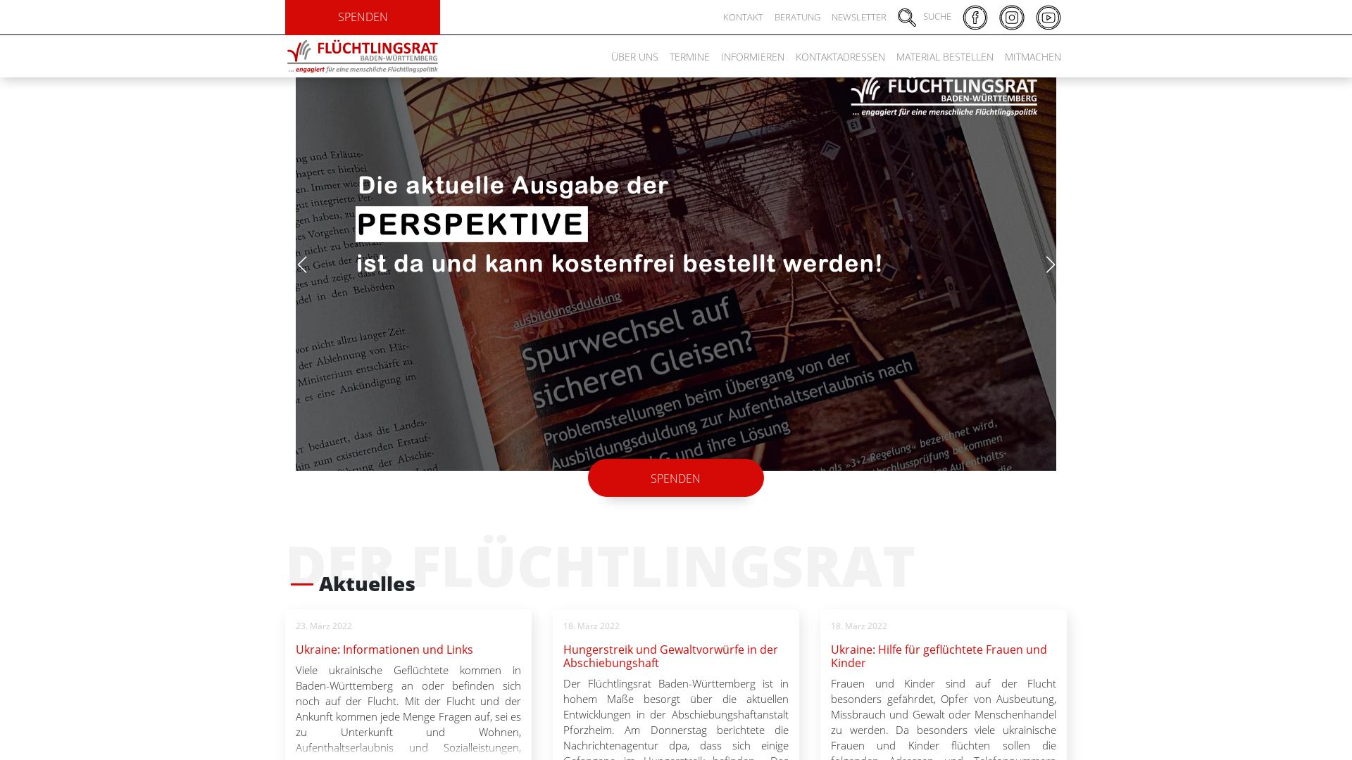 Website User Bewertung zu fluechtlingsrat-bw.de