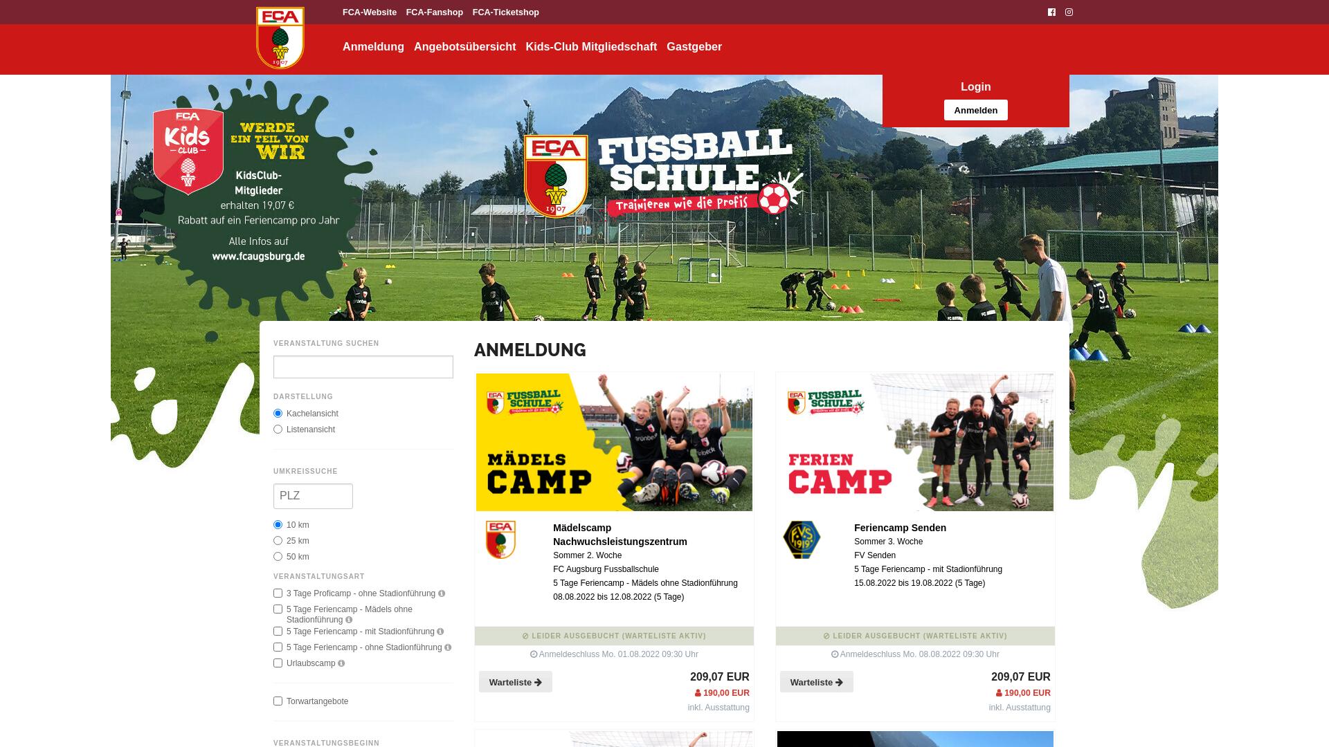 Website User Bewertung zu fussballschule-fcaugsburg.de