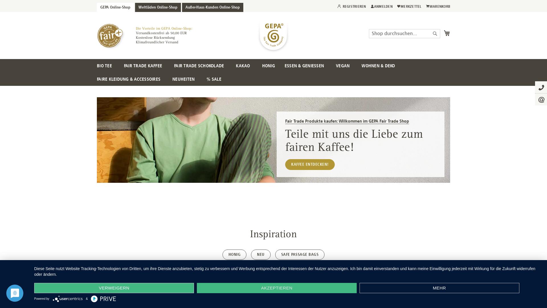 Website User Bewertung zu gepa-shop.de