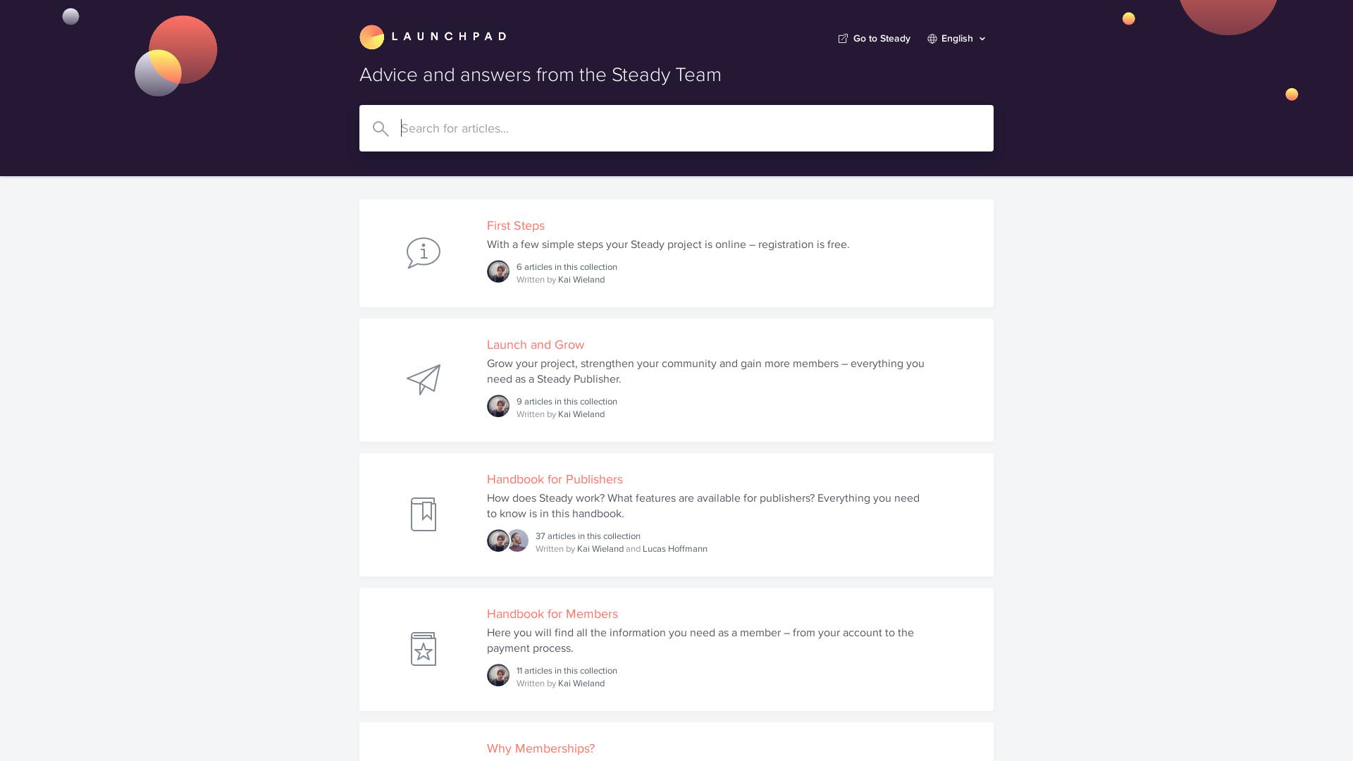 Website User Bewertung zu get.steadyhq.help