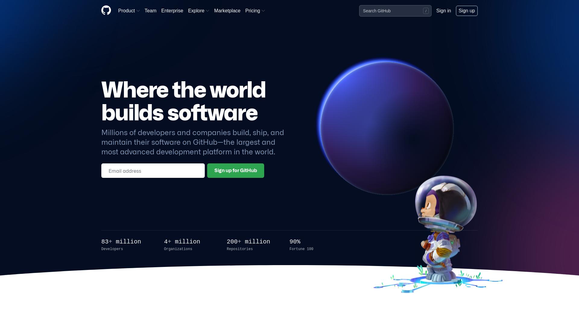 Website User Bewertung zu github.co