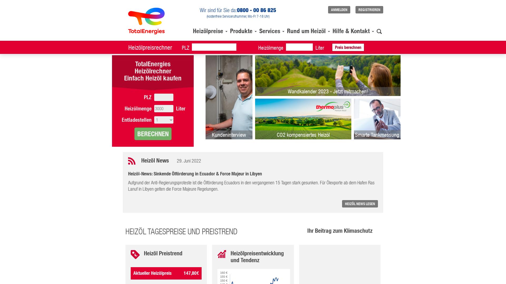 Website User Bewertung zu heizoel.totalenergies.de