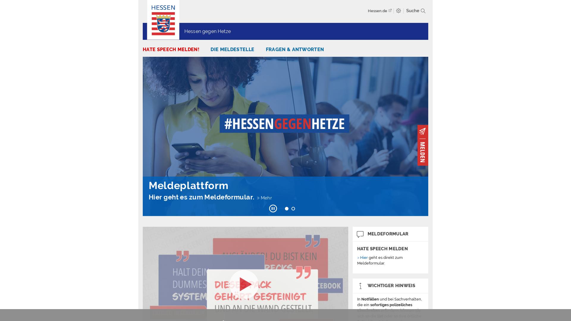 Website User Bewertung zu hessengegenhetze.de