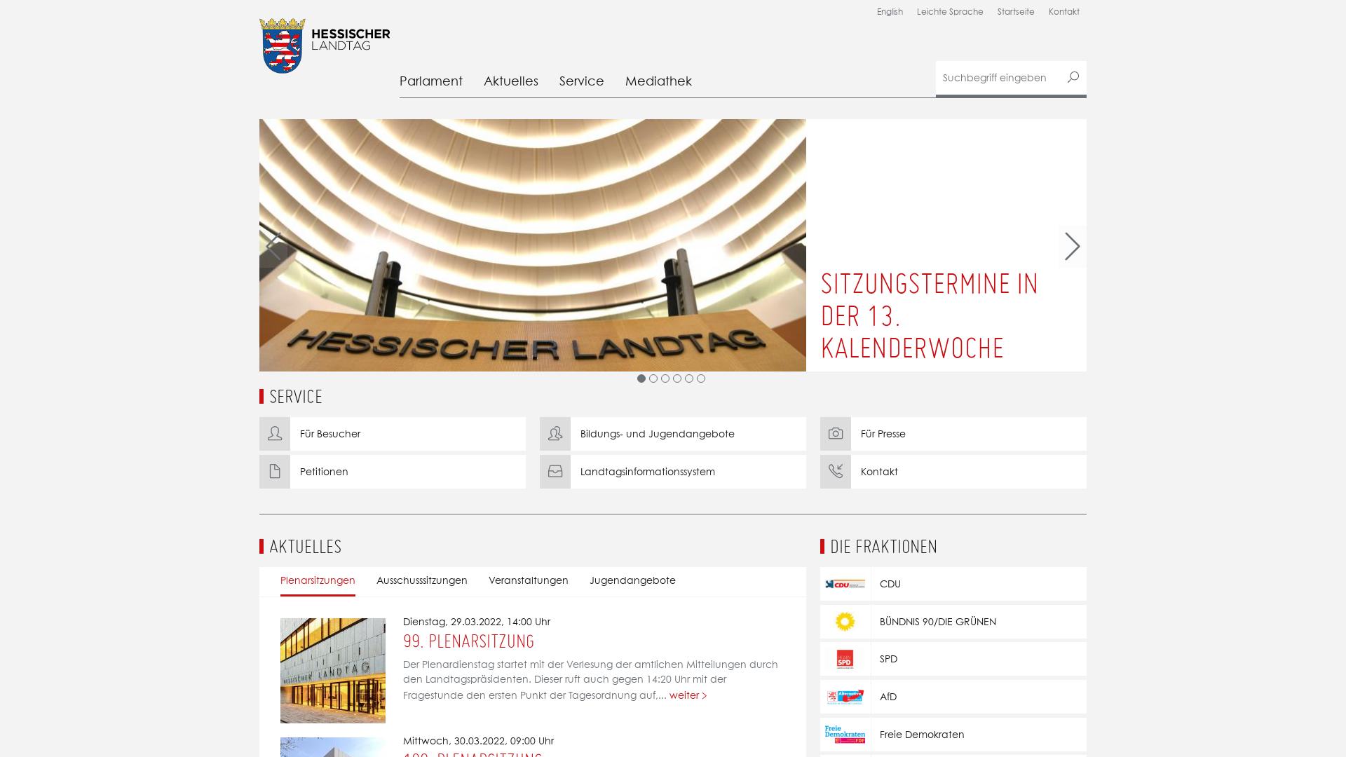 Website User Bewertung zu hessischer-landtag.de