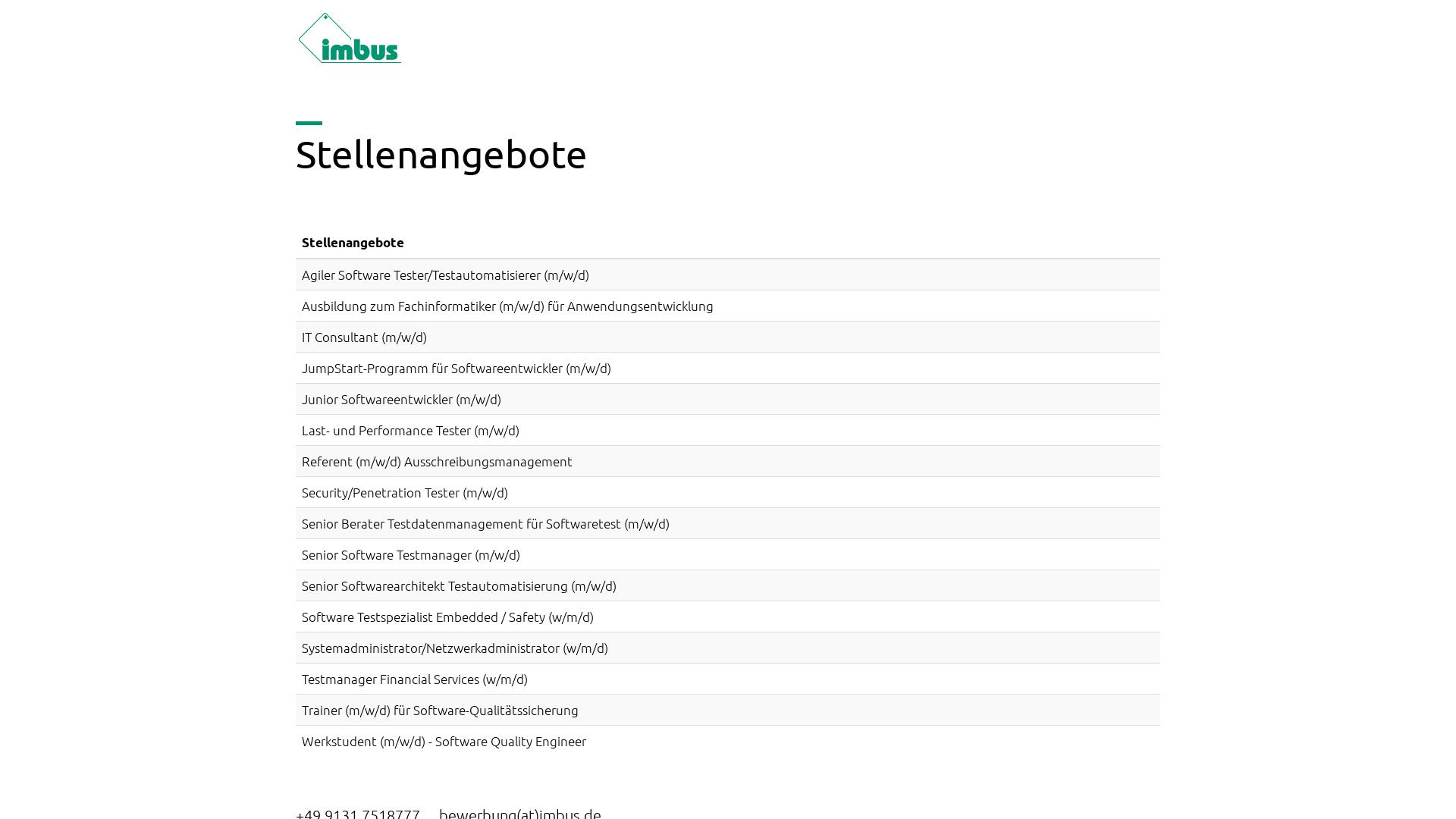 Website User Bewertung zu imbus.dvinci-hr.com