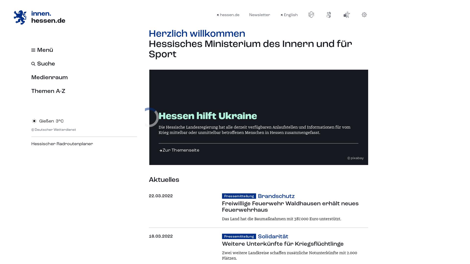 Website User Bewertung zu innen.hessen.de