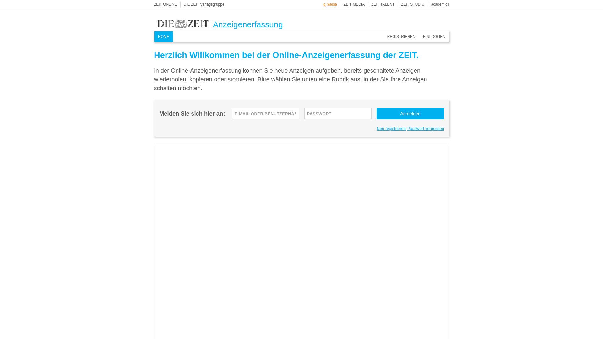 Website User Bewertung zu inserieren.zeit.de